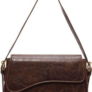 Women's Leather Shoulder Bag Clutch Purses Trendy Hobo Crossbody Handbags Y2K Sa